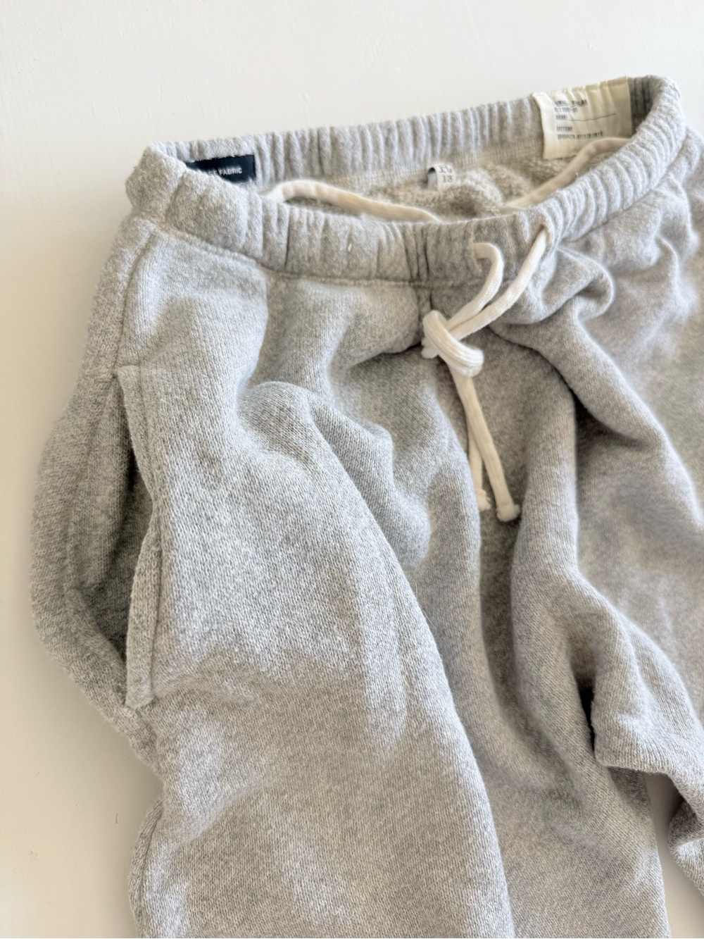 R13 Field Terry Sweatpants heather grey raw frayed edge Japanese street fashion - Picture 5 of 10